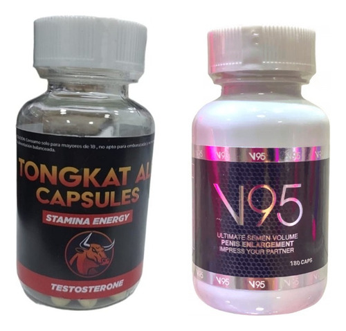 Pack V95 + Tongkat Ali Testosterona Afrodisiacco Potenciador