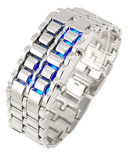 Alinker Reloj De Pulsera Cuadrado Digital Unisex De Acero In