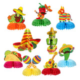 Centros De Mesa Para Fiesta Mexicana 9 Piezas Decorativas