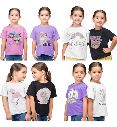 Kit Lote 10 Peças Blusas Menina Infantil Feminino Conjunto