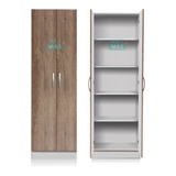 Despensero De Cocina Organizador Melamina 2 Puertas + 4 Estantes - Alto 180x60 Cm !