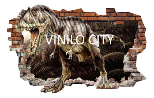 Vinil Decorativo Dinosaurio Rex Broken Wall 