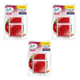 3 Pzs Glade Sensations Glass 2 Repuesto 8g Manzana Canela 