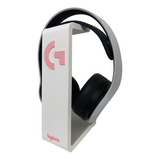 Suporte Headset Gamer Logitech Rosa Pcgamer Gamegirl Cor Branco