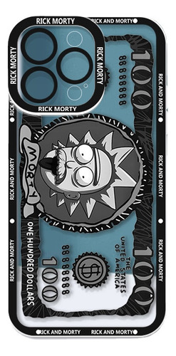 Divertida Funda De Anime Rick Morty Para iPhone 15, 14, 13,
