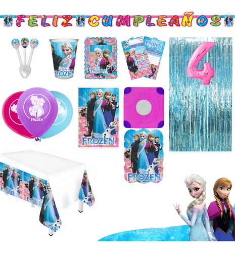 Kit Infantil Decoración Fiesta - Frozen X20 Invitados