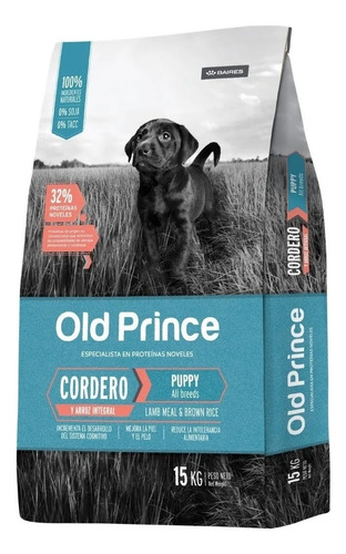 Alimento Old Prince Proteínas Noveles Puppy All Breeds Para Perro Cachorro Todos Los Tamaños Sabor Cordero Y Arroz En Bolsa De 3 kg