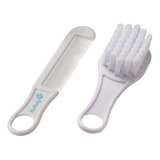 Set Peine Y Cepillo Bebés Cuidado Higiene Unisex Safety 1st Color Blanco