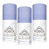 Kit De 3 Desodorantes Naturales Unisex Kobol