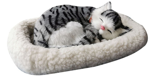 Peluche Realista Para Respirar Con Forma De Gato Dormido