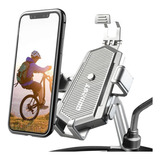 Soporte Celular Moto Bicicleta Aluminion Plata Universal