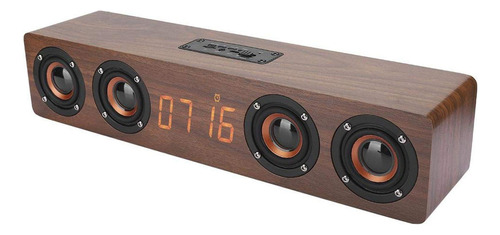 Pusokei Altavoz Bluetooth Con Pantalla De Reloj Led, Larga P