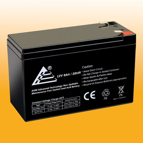 12v 9ah_sla_agm_battery Replaces Rbc17, Cp1290, Hr9-12, Bp