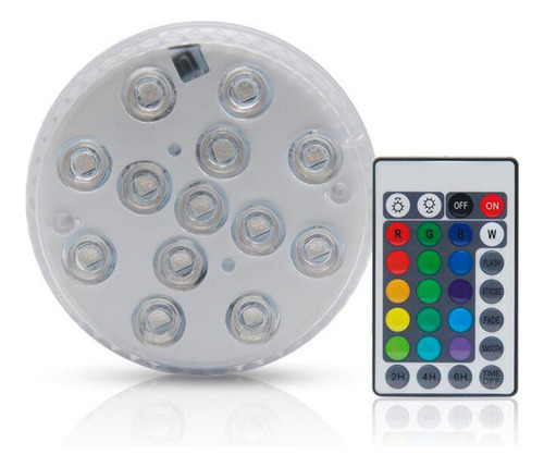 Luminaria Sumergible 13 Leds 16 Colores Rgb Exterior Pileta