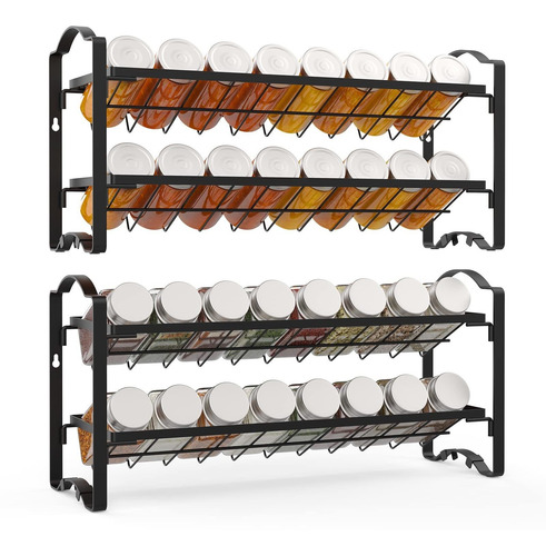 Zhaogmqh Spice Rack Organizer For Cabinet, 4 Tier Stackable 
