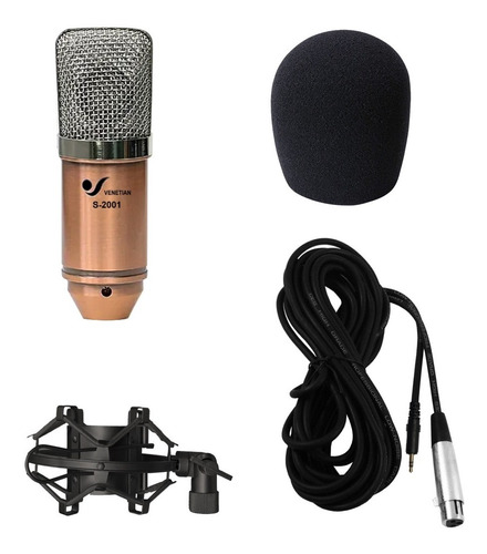 Venetian S2001 Microfono Condenser Estudio Pro Shockmount .