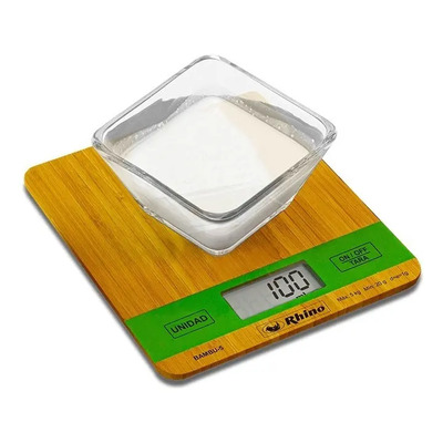 Bascula Digital Rhino Cocina Elegante Bambu5 Kg Precisión 1g Marrón Claro 5 G | Envío gratis