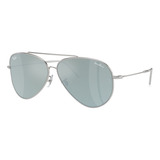 Gafas De Sol Ray-ban Sol Aviator Reverse L, Color Gris Con Marco De Metal Estandar - Rbr010