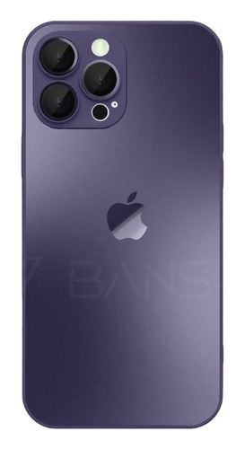 Capinha Compativel Com Iphones 11, 12, 13, 14 Pro De Vidro Cor Roxo iPhone 14 Pro