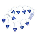 L Hanukkah Nine Candelabros Led String Festival