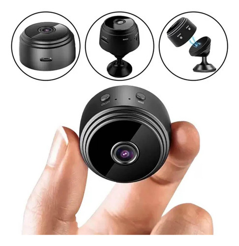 Mini Camera Ip Hd Inteligente H'mmaston Cm-01 Cor Preto