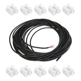 Cable Bipolar Exterior 1mm 18awg X10m + Borneras 10 Unidades