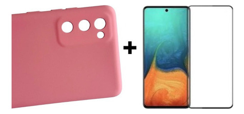 Carcasa Para Samsung S20 Fe Silicona Color + Mica Lámina 