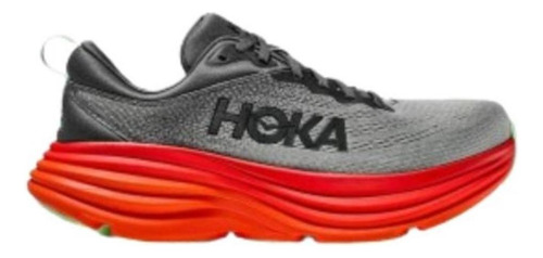 Tenis Hoka Bondi 8 Cinza Laranja