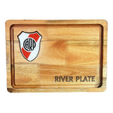 Tabla Asado Madera Eucalipto 35x25 River Plate Oficial