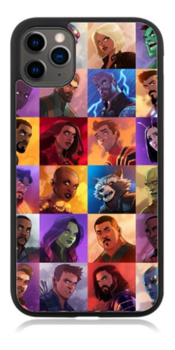 Funda Protector Para iPhone Heroes Universo Marvel Cartoon