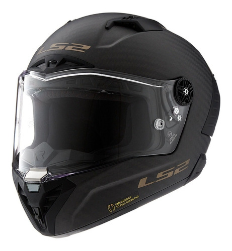 Casco Integral Gp Carbono Ls2 805 Thunder Negro Mate