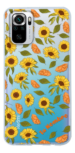 Funda Para Xiaomi Para Mujer Girasoles Personalizada Nombre