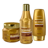 Kit Banho De Verniz Forever Liss Shampoo, Cond E Máscara