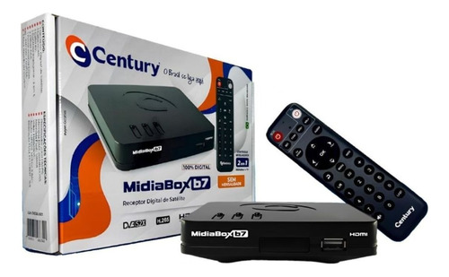 Receptor Digital Century Midiabox B7 Azul Hd Tv Midia Box B7