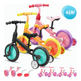 Bicicleta Infantil Niños Ajustable 12'' Con Rueda Auxiliar