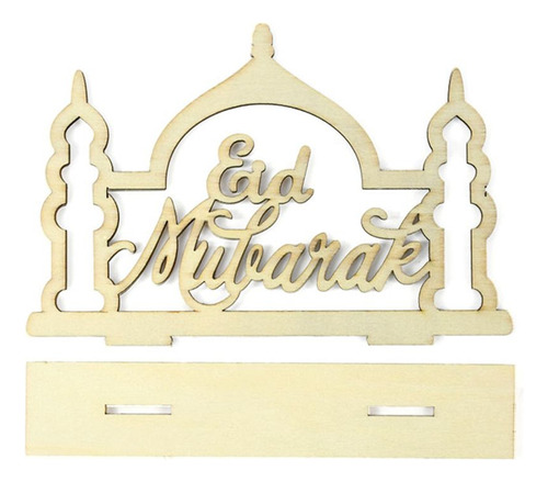 Placa De Madera Con Colgante De Madera Con Decoración De Eid