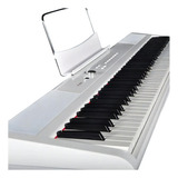 Piano Teclado Artesia Performer 88 Sensitivo Funda Soporte Color Blanco