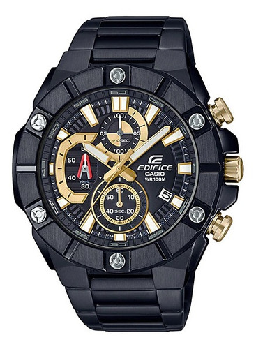 Reloj Casio Edifice Efr-569dc-1avudf Hombre 100% Original Color De La Correa Negro Color Del Bisel Negro Color Del Fondo Negro