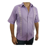 Guayabera Manga Corta Modelo Kal12 Bordada