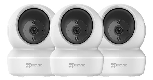 Kit X 3 Cámaras De Seguridad Ezviz C6n 2mp 1080 Pan Tilt