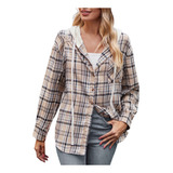 Nuevo Suéter Con Capucha Para Mujer Y Chaqueta Tipo Camisa C