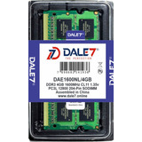 Memória Dale7 Ddr3l 4gb 1600 Mhz Notebook 16 Chips 1.35v