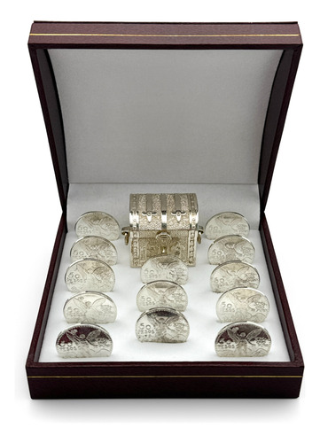 Arras Matrimoniales Set Boda Baño Plata Wedding Unity Coin