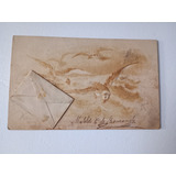 Tarjeta Postal Antigua. Pajaros Volando 