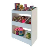 Estante Baú Organizador Brinquedos Infantil Branco 60x75x30