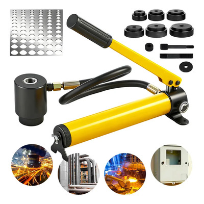 Sacabocados Hidráulico Pinzas Ponchador Acero 1\u002F2 A 2 Pulgadas Con 6 Dados Perforador Metal Knockout | Envío gratis