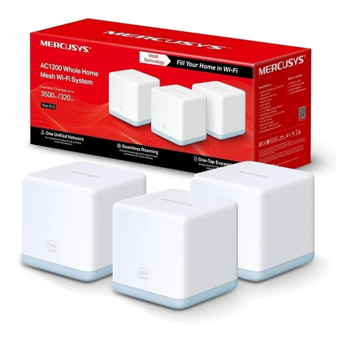 Sistema Wi-fi Mesh Mercusys Halo S12 V1 Blanco