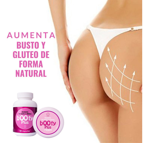 Kit Booty Plus Crema Y Cápsulas Aumento De Glúteo Y Busto