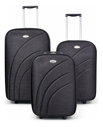 Kit 3 Mala De Viagem Pequena Média Grande Rodinhas Reforçada