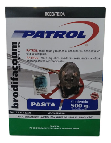 Patrol Pasta 500g - Veneno Económico Y Efectivo Para Ratones